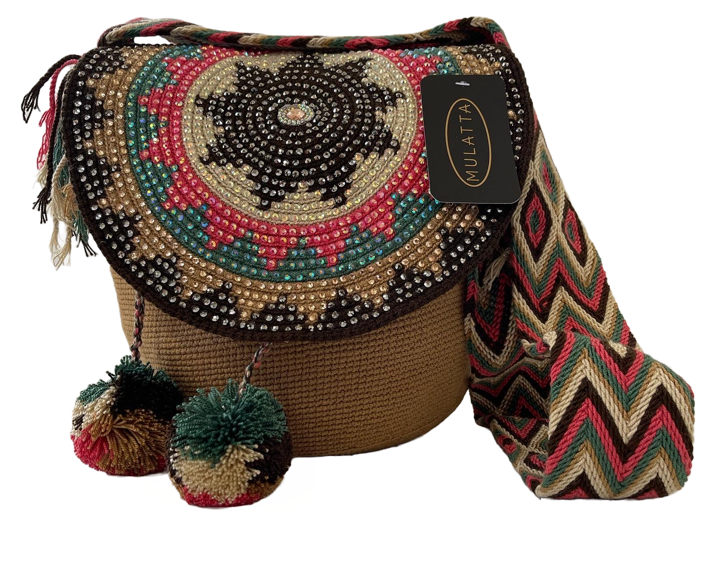 Bag with design and stones